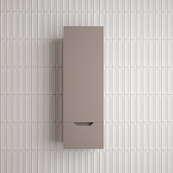 Style Line Шкаф пенал Остин 36 Plus подвесной тауп темный – фотография-2